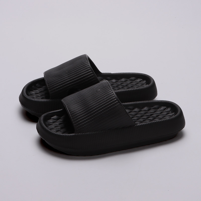 Summer EVA Slippers Solid Color Rhombus Stripe Anti-slip Slippers New Women's Ho - Picture 6 of 12