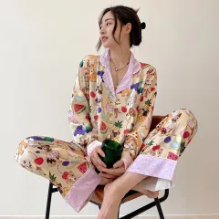 Women's Long-sleeved Trousers Girls' Home Wear Pyjamas - 8614Color - View 1