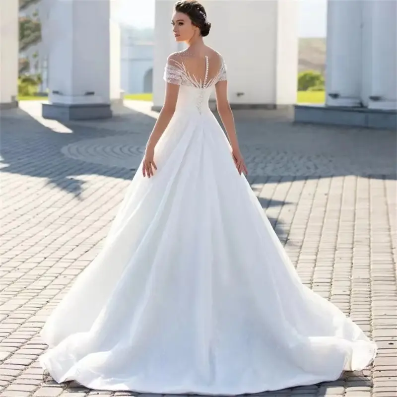 Off-shoulder Light Wedding Dress Bridal Main Yarn