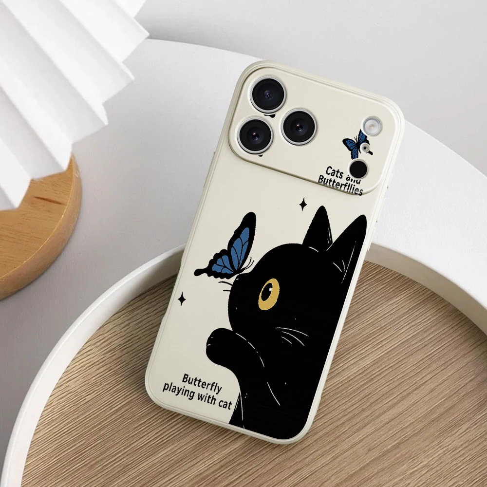 All-inclusive Silicone Butterfly And Cat Phone Case 2