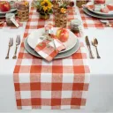 Orange And White Plaid