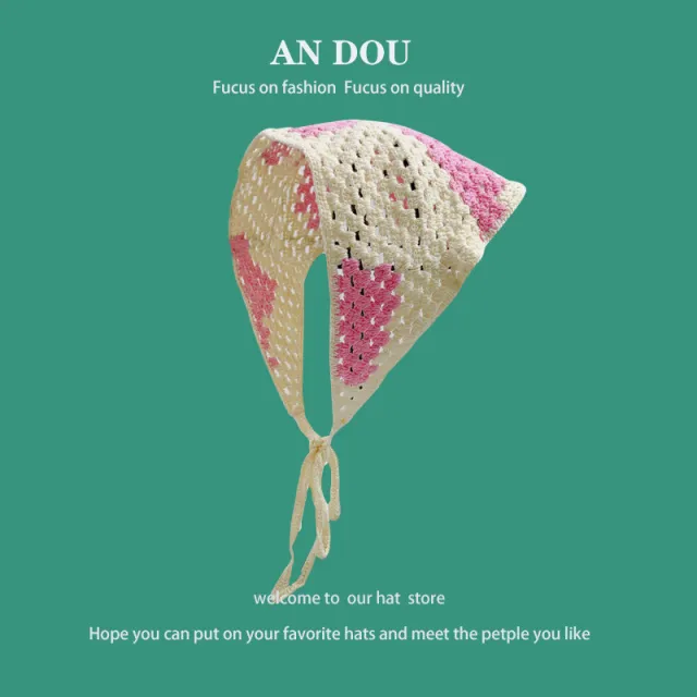 Spring And Autumn Fashion Knitted Crocheted Hollow Triangular Binder Women Pink Cow Triangular Binder - Shop at LoveMi