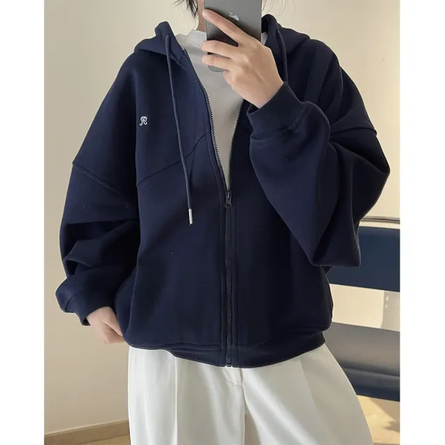 Loose Thin And Comfortable Casual Coat For Women Dark Blue - Shop at LoveMi