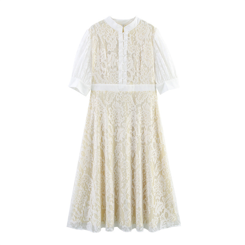 European And American Elegant Lace Waist tight Dress Sweet And Fresh Picture Color - Shop at LoveMi