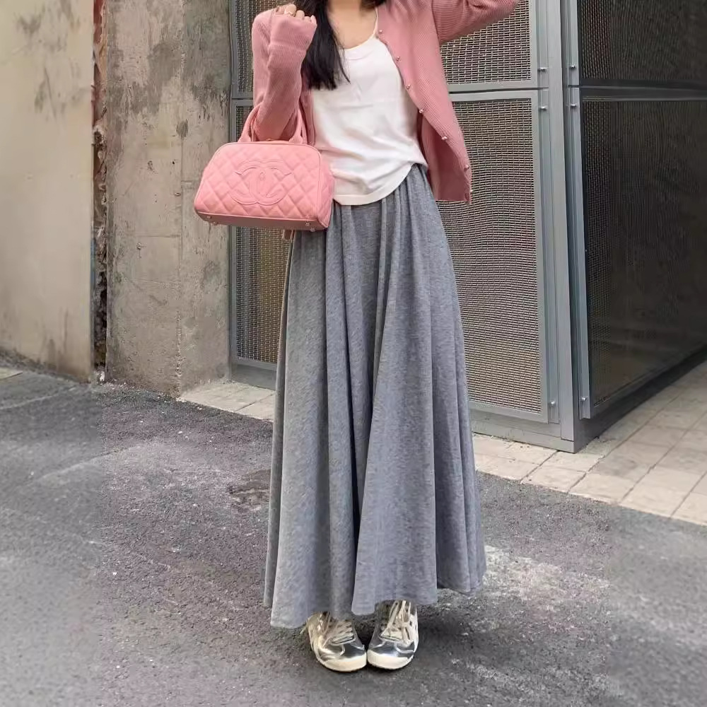 High-waisted Skirt New Sticky-rice Style Relaxed And Flowing
