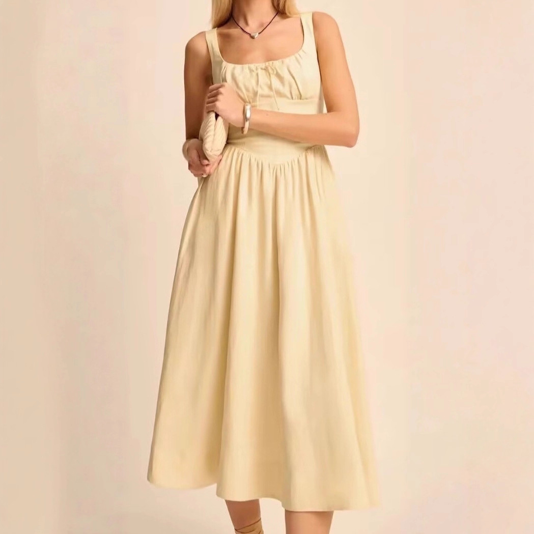 Slim-fit Bow-tied Strap Dress For Women