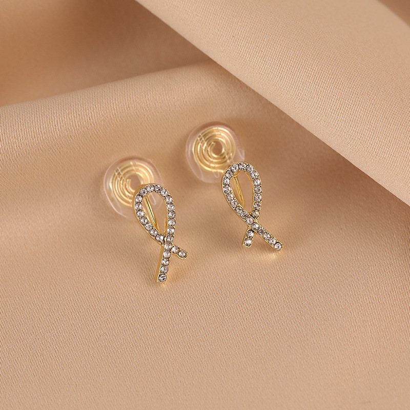 Full Diamond Cross Niche Design Western Style Earrings