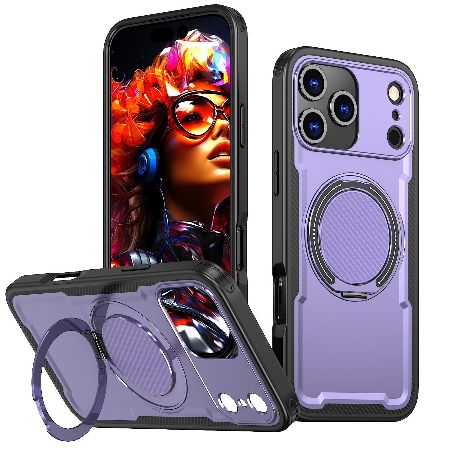 360-Degree Rotating Magnetic Phone Case With Damping Stand - Image 6