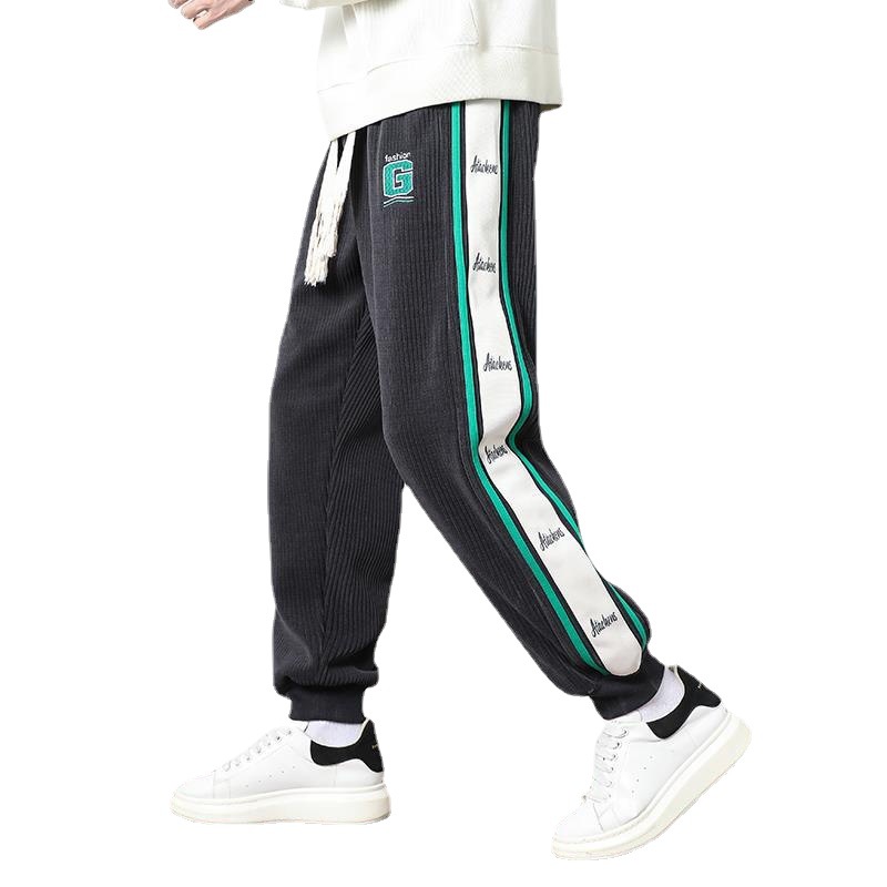 Men's Loose Wide Leg Corset Pants Sports Casual Sweatpants