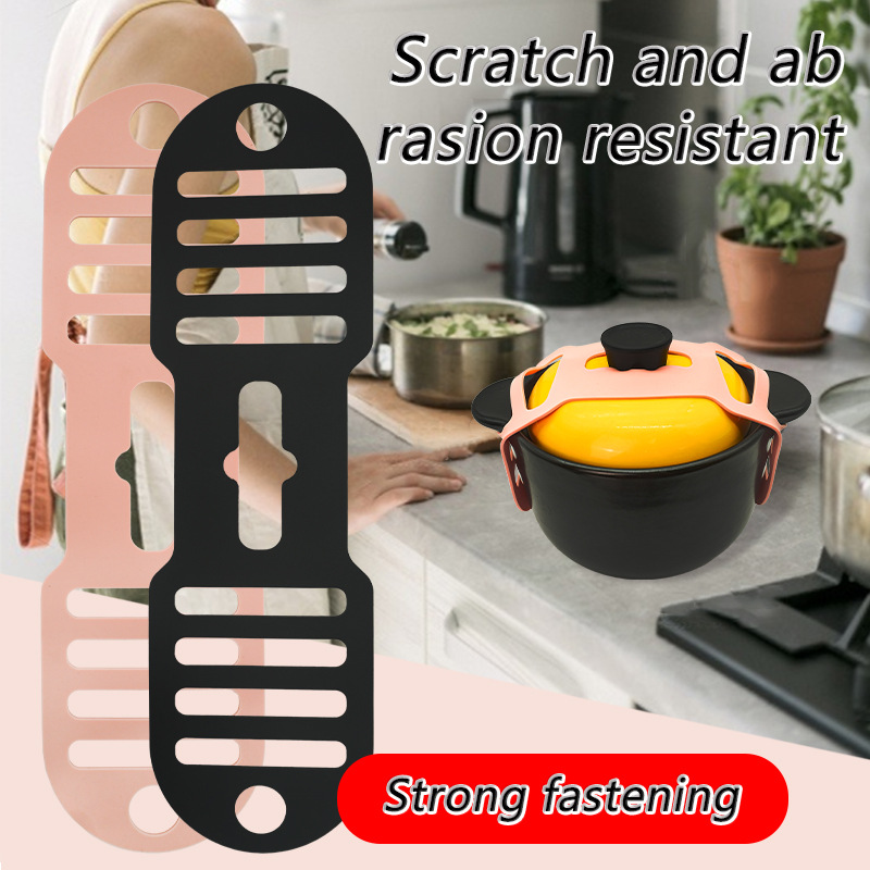 Pot Cover Fixing Band Silicone Strap Stretch