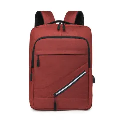 Men's Fashion Casual Multi-functional Large-capacity Backpack - Red - View 1