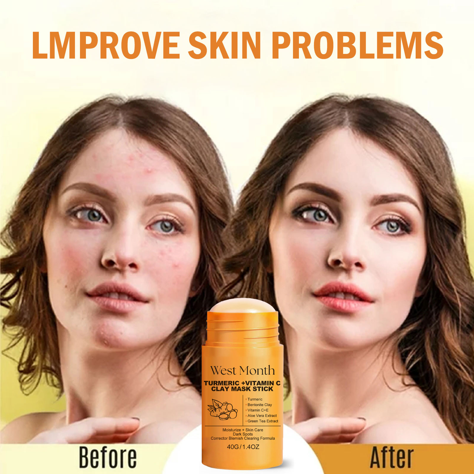 Title 1, Ginger Yellow Mud Brightening Skin Mask Stick D...