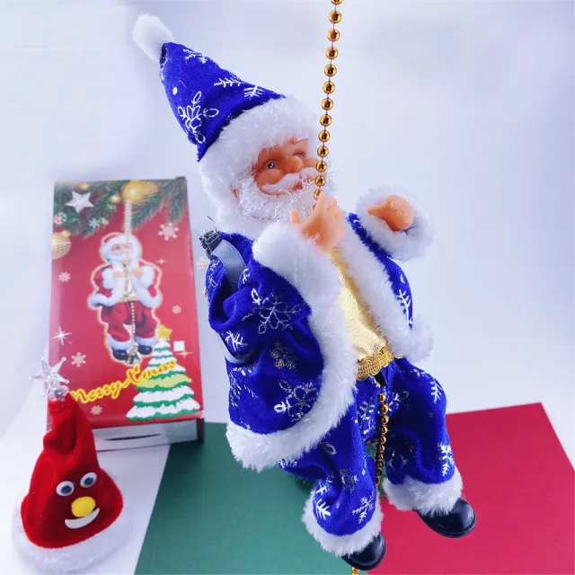 Christmas Climbing Beads Santa Ornament Gift Blue - Shop at LoveMi
