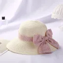 Pink Bow Hat Milky White
