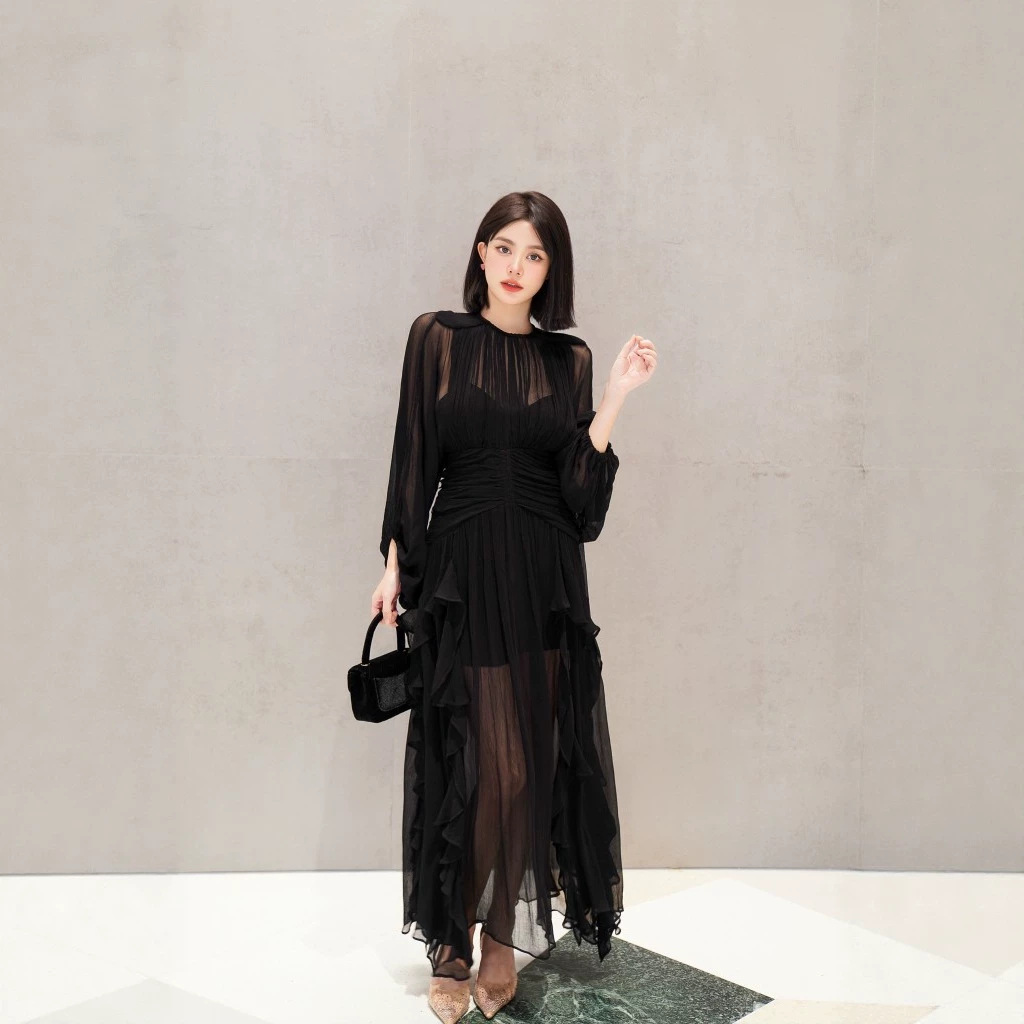 Women's Versatile High-neck Resort Dress