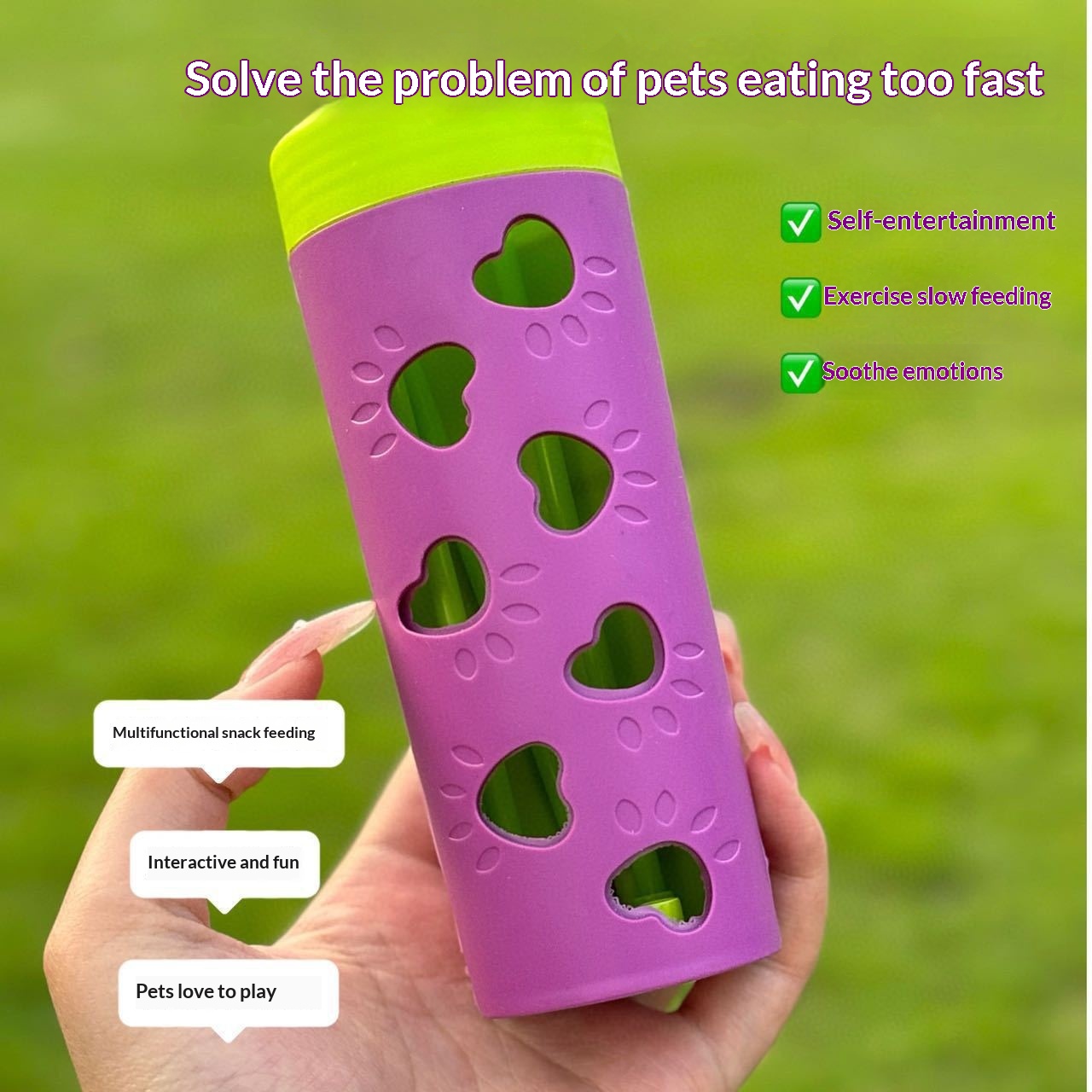 Cat And Dog Puzzle Chewable Hollow-out Treat-dispensing Chew Toy 4