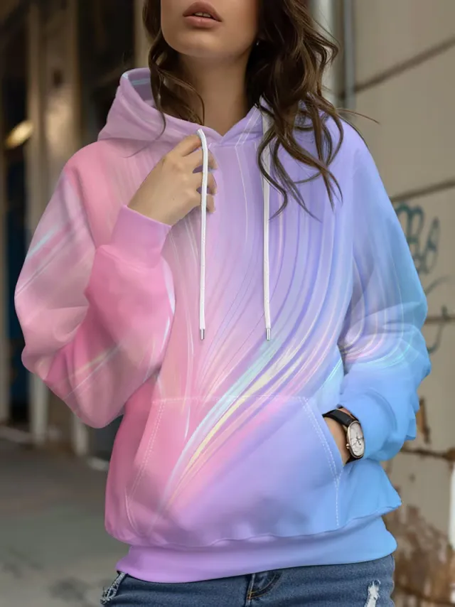 Tie dye Gradient Print Women's Hoodie Nslmwy0127 6Xl - Shop at LoveMi