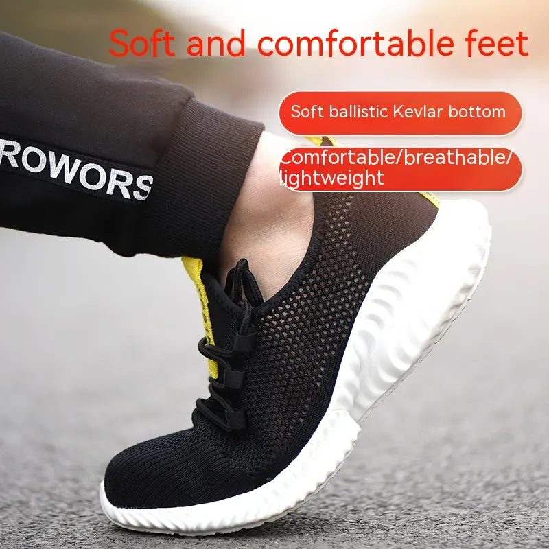 Men's Fashionable Breathable Steel Head Stab-resistant Midsole