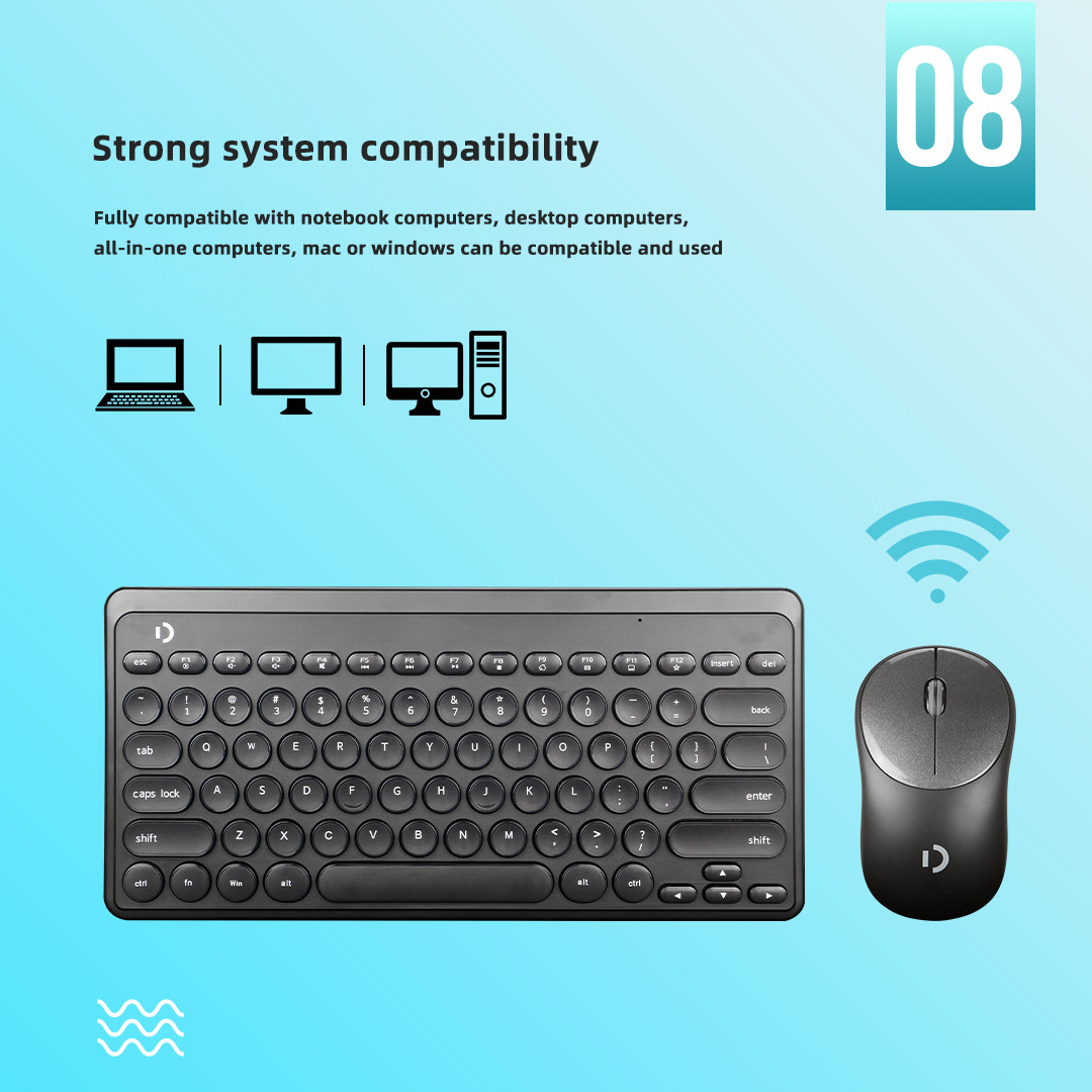 Title 8, Set Mouse Wireless 2.4G per Notebook da Ufficio...