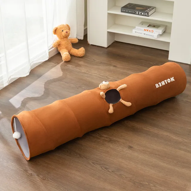 Cat Tunnel Cartoon Straight Foldable Toy Brown Bear Large - Shop at LoveMi