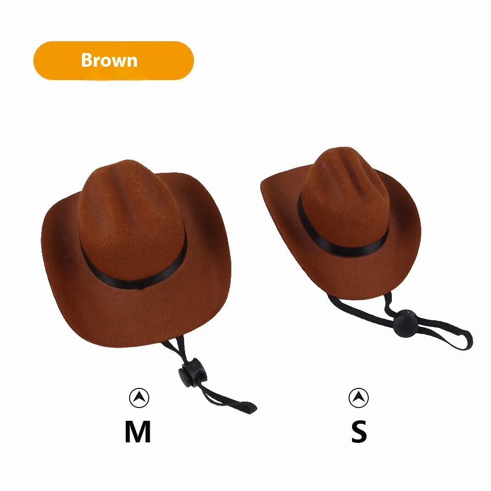 New Cat Dog Cowboy Hat - Brown