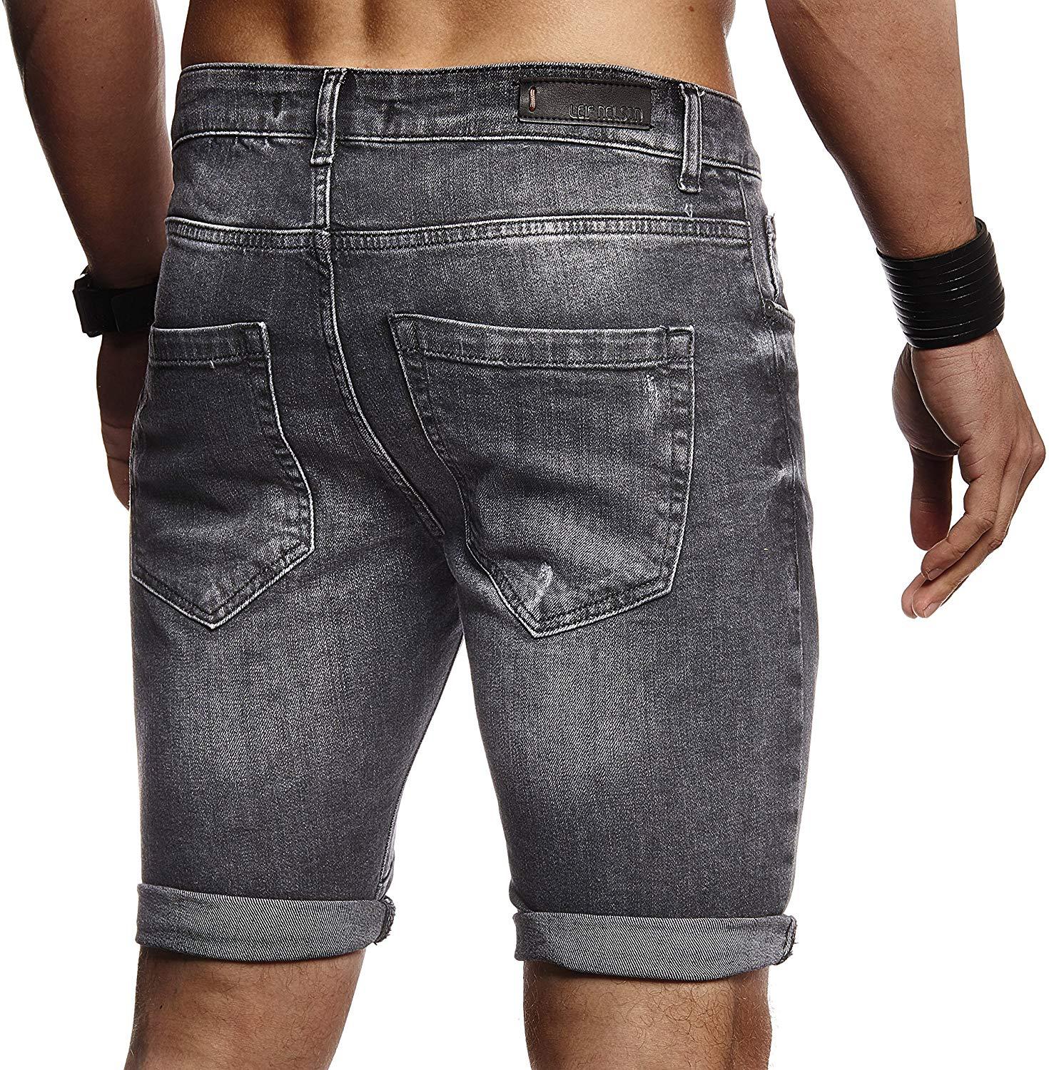 Summer Men's Thin Ripped Fashion Denim Shorts