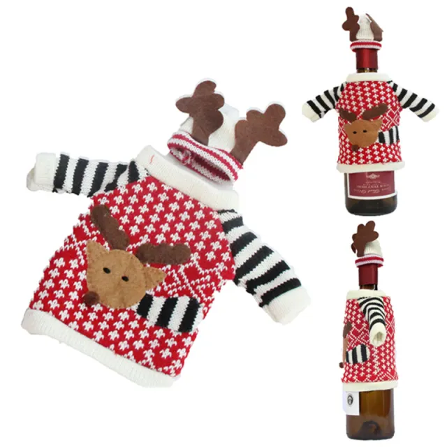 Creative Cartoon Clothes Wine Gift Box Elk Group Champagne Bottle Bag Christmas Decoration Elk Wine Sleeve - Shop at LoveMi