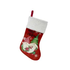 Faceless Elderly Christmas Stockings Ornaments Candy Bag - Red Christmas Stockings - View 1