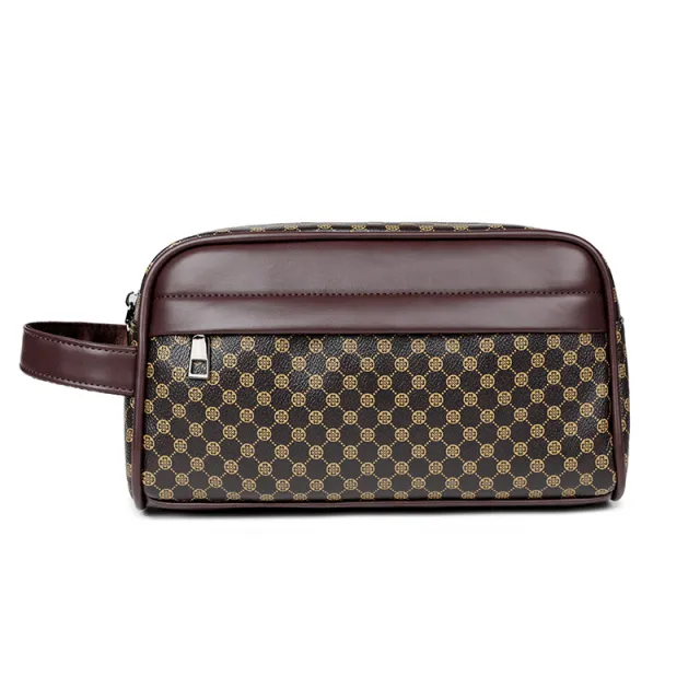 Men's Clutch Fashion Vintage Printed Handbag Brown - Shop at LoveMi