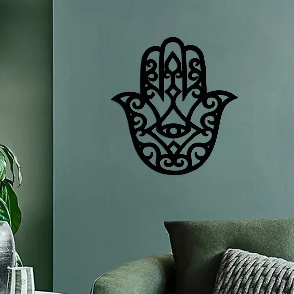 Wrought Iron Hand-themed Wall Art Decoration