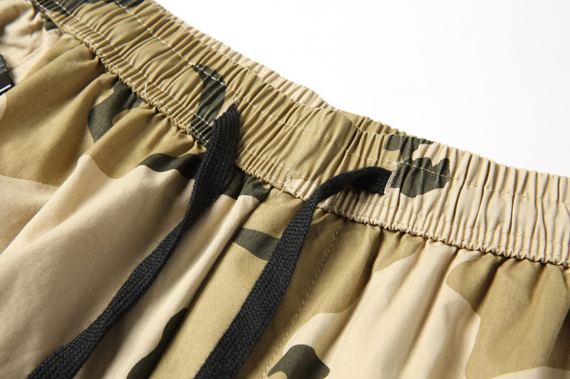 Mens Loose Multi-Pocket Cargo Shorts In Pure Cotton