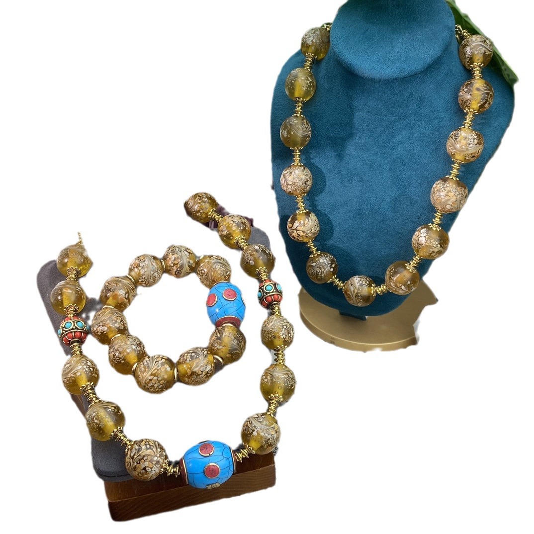 Vintage Yellow Centennial Phoenix Tail Nepal Bracelet