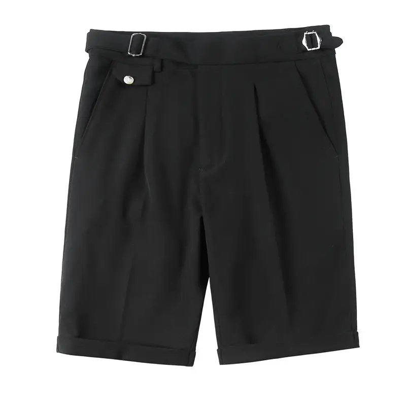 Contrast Color Fashion All-match Neapolitan Style Slim White Shorts