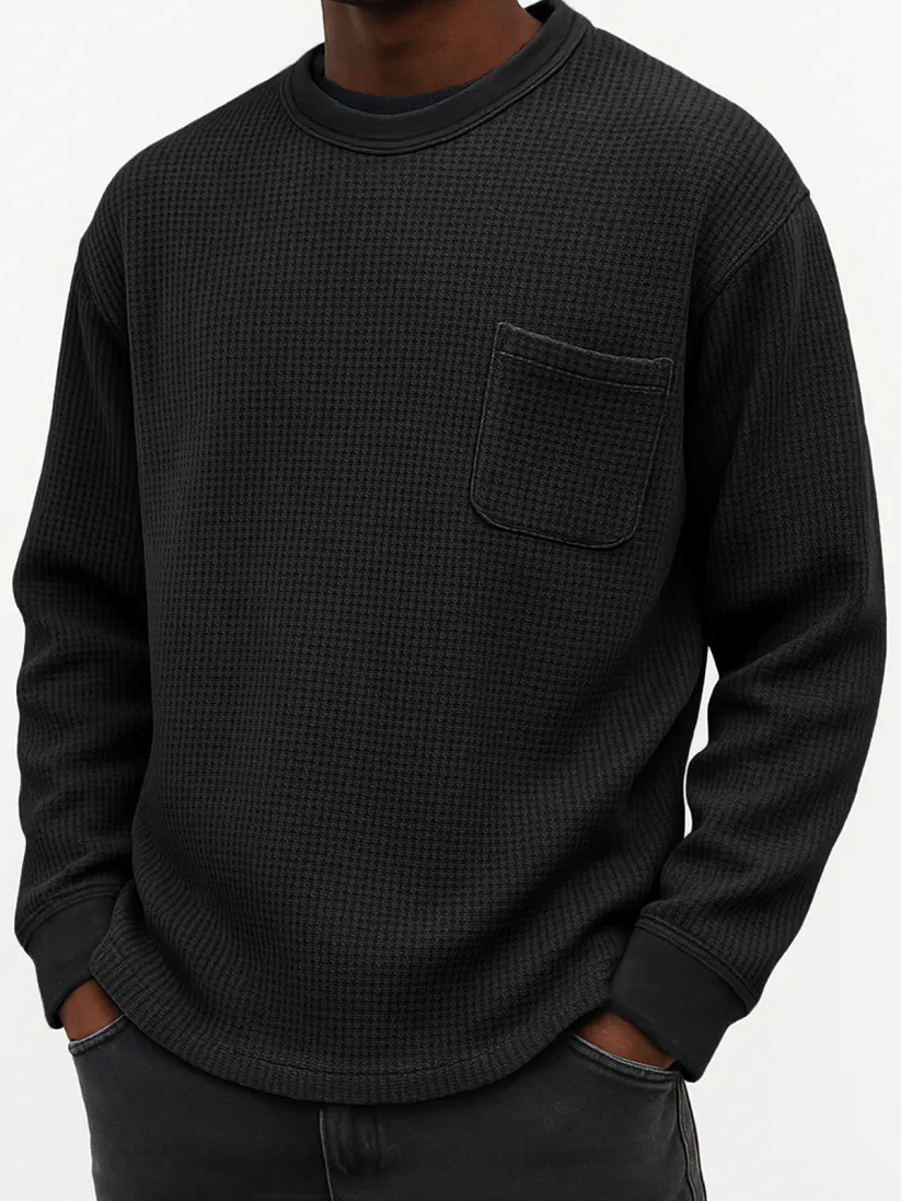 Men's Plus-Size Casual Crew-Neck Long-Sleeve Sweatshirt Top - Image 6