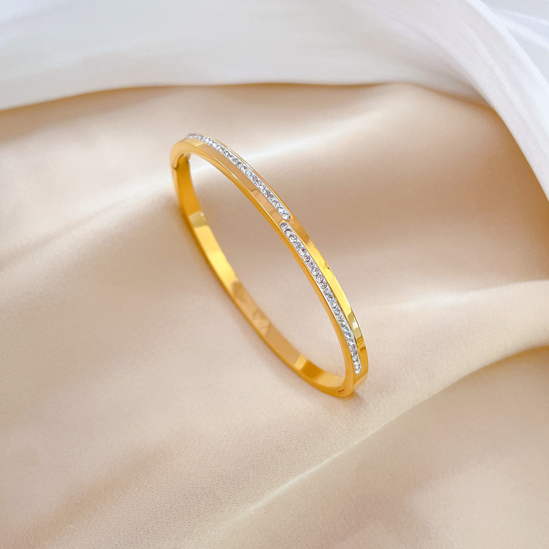 Full Diamond Minimalist Stainless Steel Bracelet