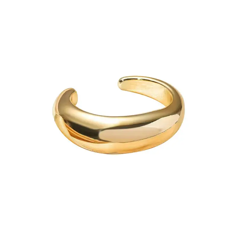Metal-plated Curved Open Bracelet With A Premium Sophisticated Look For Women