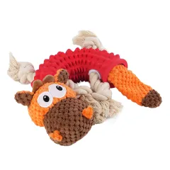 Pet Sounding Rubber Sleeve Animal Shape Bite-resistant Molar Dog Toy - Rubber Sleeve Hippo - View 1