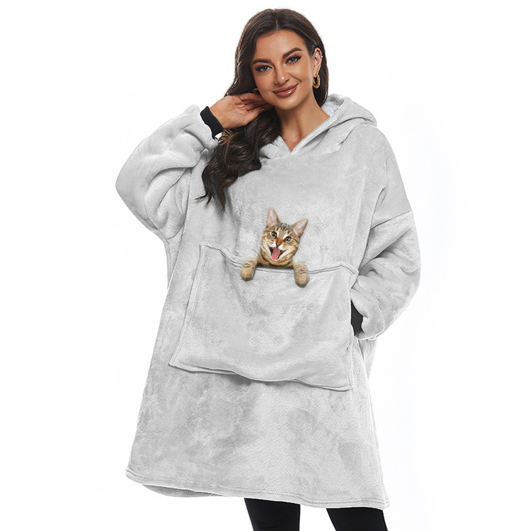 Autumn And Winter Pet Pocket Lazy Blanket Sweatshirt Hoodie - Image 1