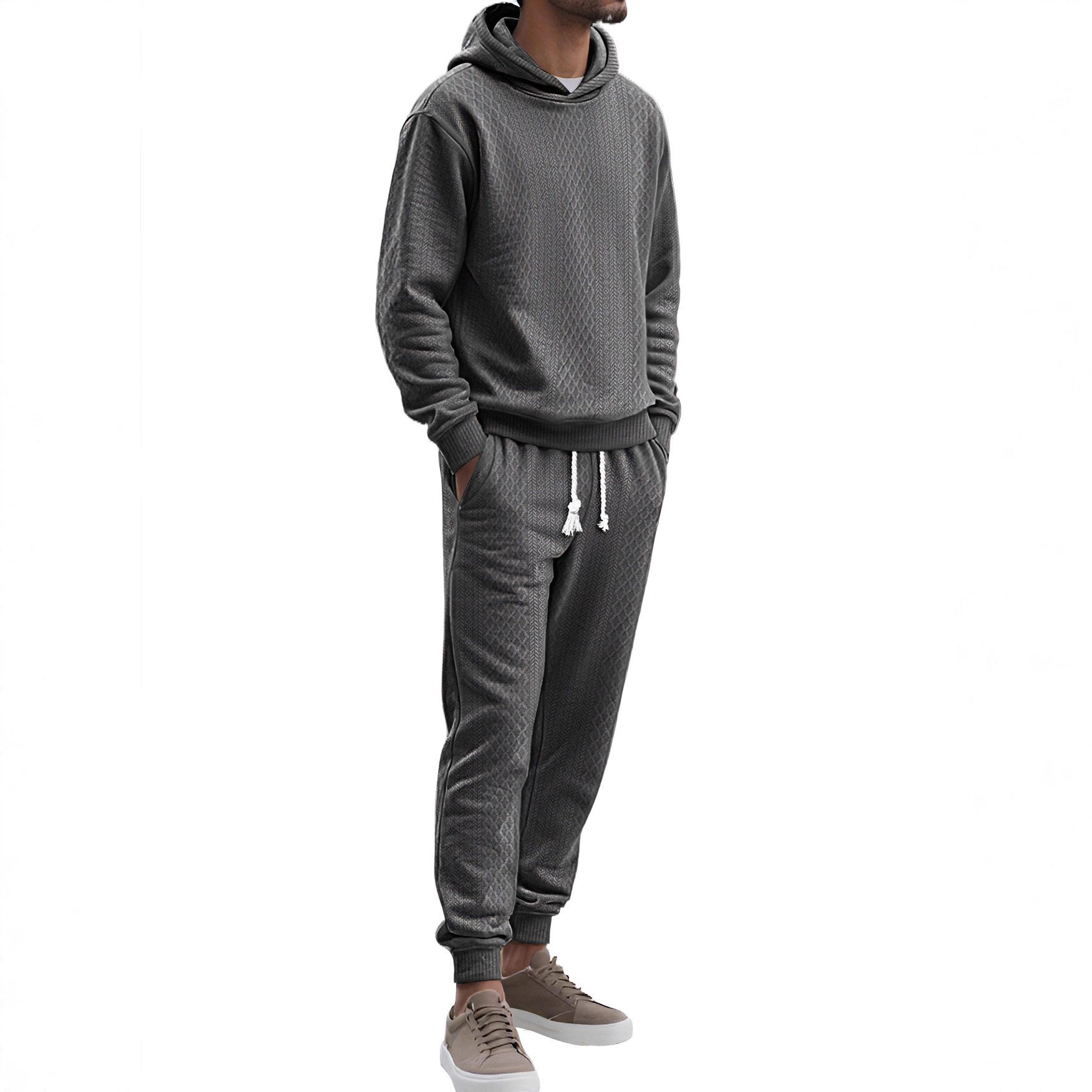 Jacquard Knit Hoodie and Pants Set, picture 8 of 9