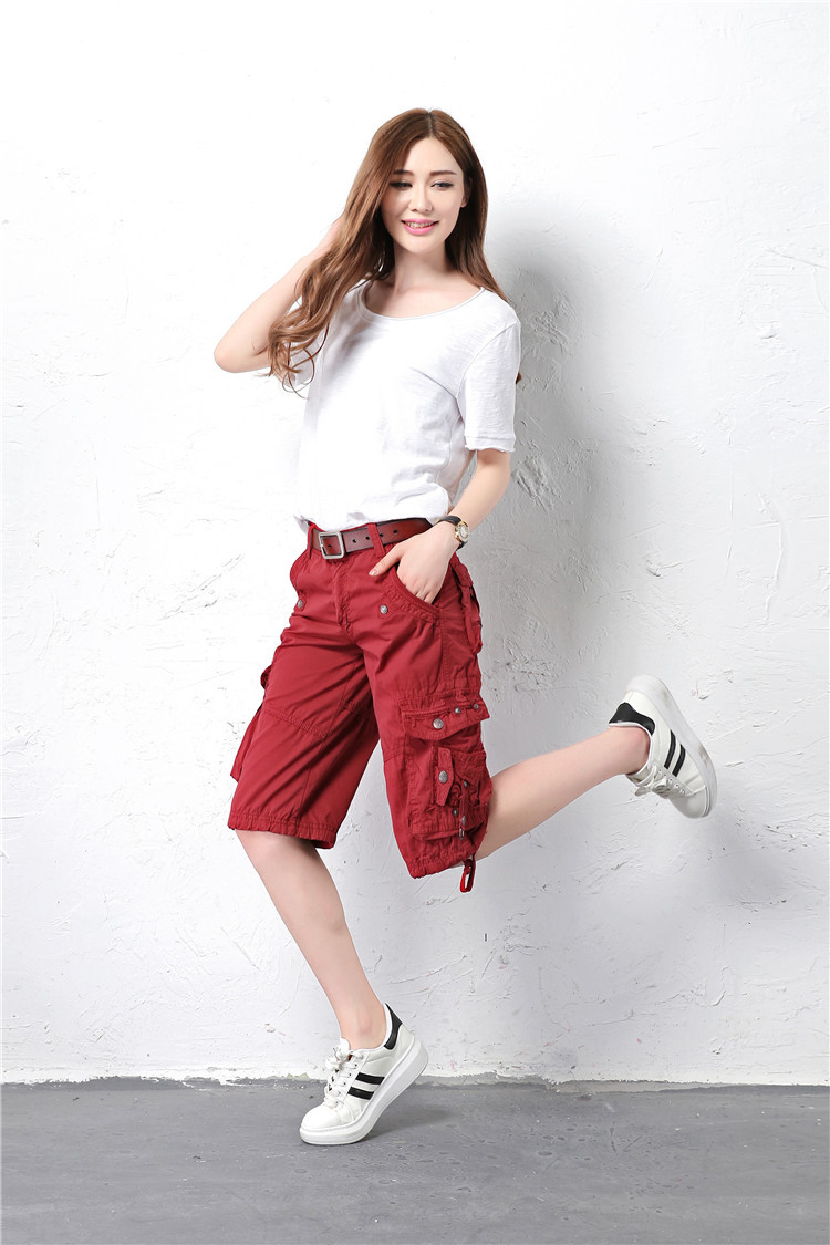 Title 8, Casual Pants Loose Overknee Cropped Pants Multi...