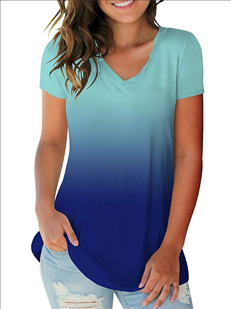 Title 8, Gradient V-neck short sleeve