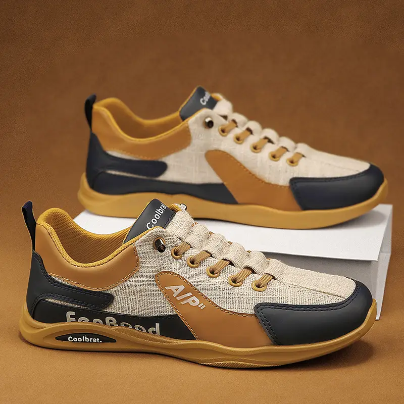 Spring And Summer Fashion No-tie Slip-on Men's Work Shoes
