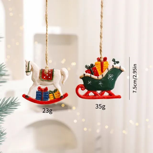 Christmas Decorations Cartoon Elk Ornaments Set 5 - Shop at LoveMi