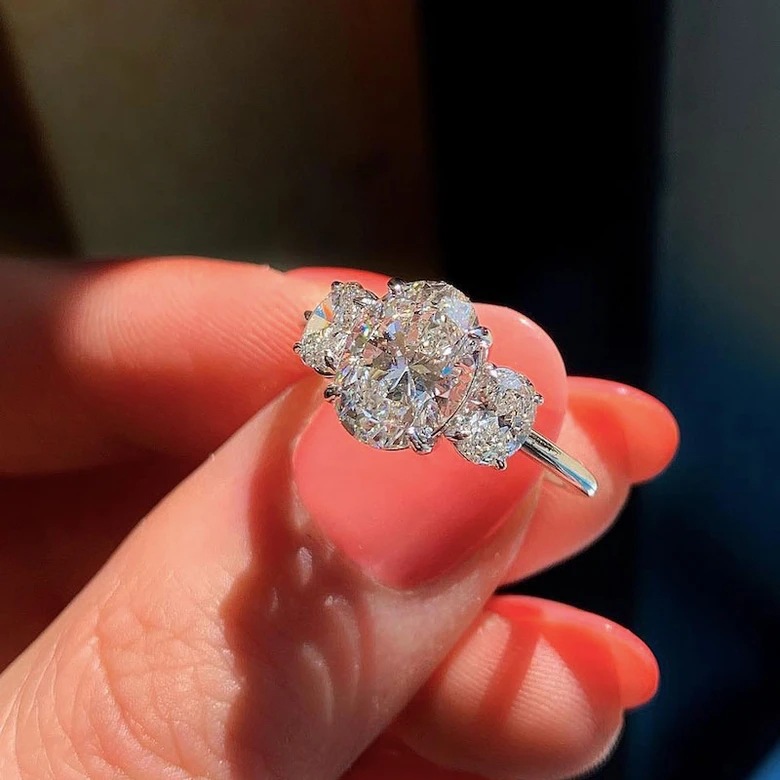 Simulation 18K Gold Simple New 925 Silver Ring