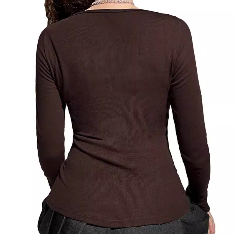 Retro Sweet And Spicy Stitching Lace Long-sleeved Sweater