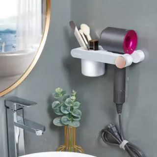 Toilet Bathroom Electric Hair Dryer Punch Free Rack