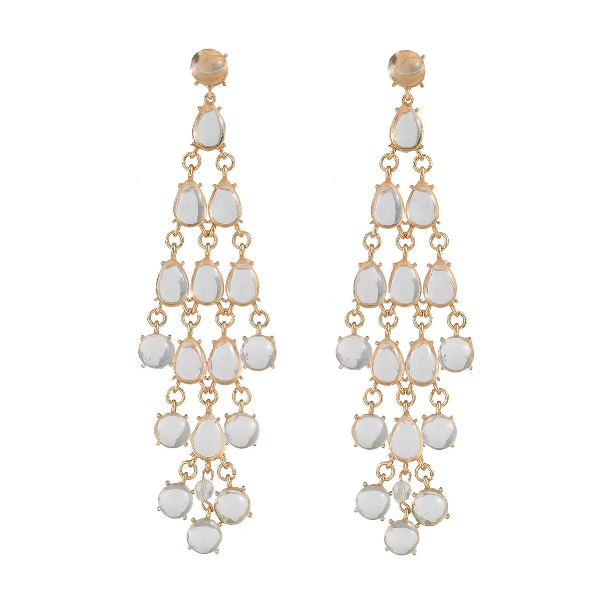 Tassel Exaggerated Resin Bohemian Ethnic Style Earrings