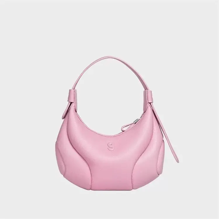 Underarm Women's Small Size Crescent Crossbody Bag - Pink