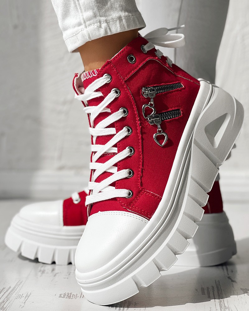 Women’s side zipper sneakers