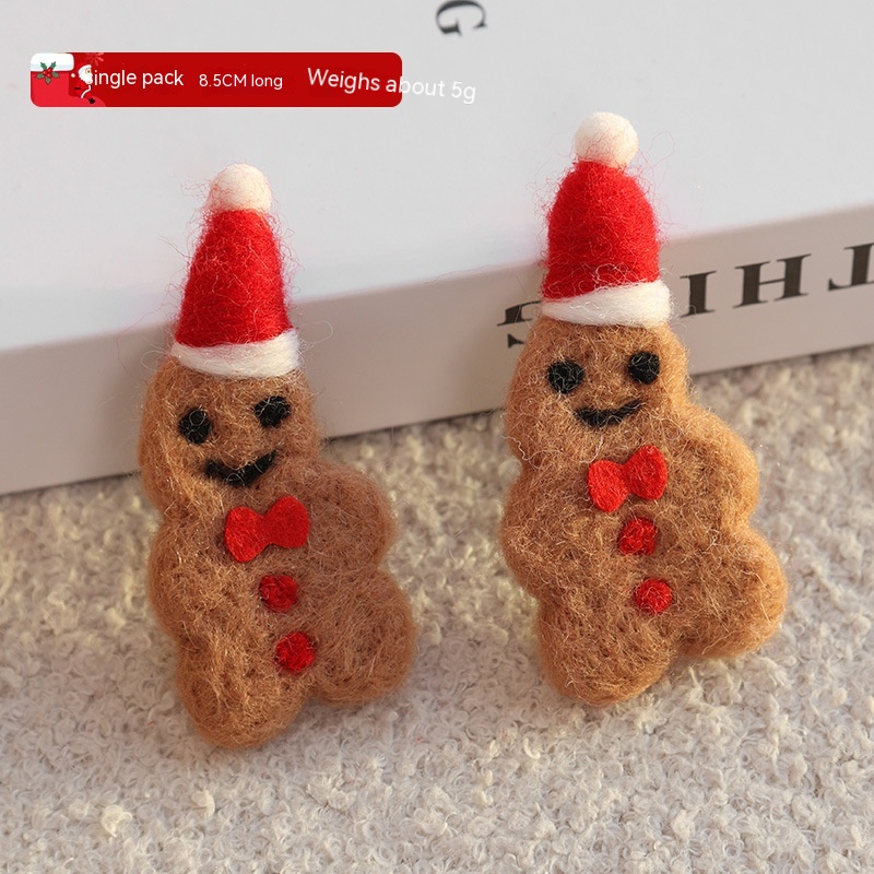 Wool Gingerbread Man Brown